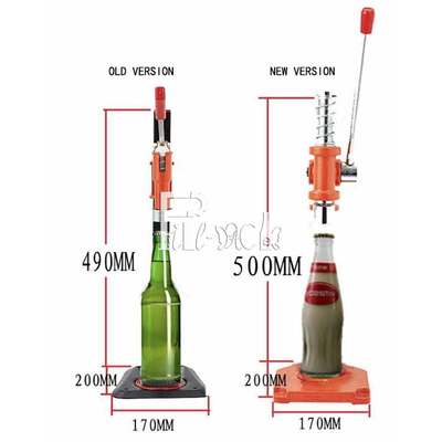 Semi Otomatis Minuman Berkarbonasi Mengisi Mesin Capping Manual Tangan Tekan Botol Kaca Bir