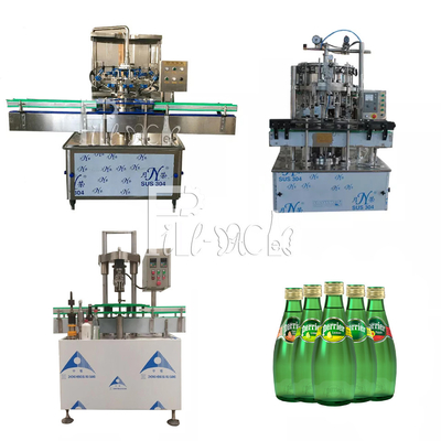1500BPH Otomatis Mesin Pengisian Minuman Berkarbonasi 2L Botol Kaca Aluminium Cap Beverage Line