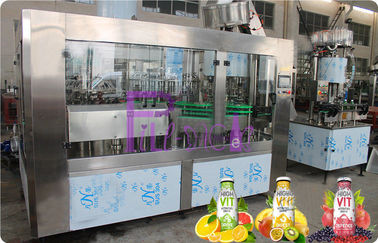 Kaca Botol Filler Mesin Otomatis Juice / Tea Bottling Filling Machine 6000 - 8000BPH