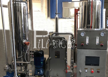 Tangki Ganda Dengan Pabrik Penukar Piring Carbonating Untuk CO2 Mixer 1500L / H