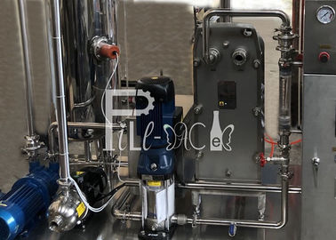 Tangki Ganda Dengan Pabrik Penukar Piring Carbonating Untuk CO2 Mixer 1500L / H