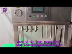 2018 J103 botol kaca tutup aluminium semi-otomatis mesin pengisian dan penutup 4 stasiun