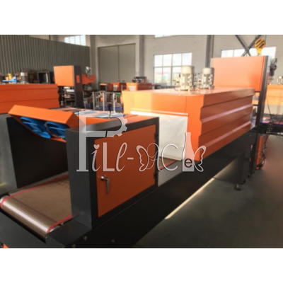 Automatic L Type PE Shrink Film Wrapper Air Minuman PET Glass Bottle Can Equipment