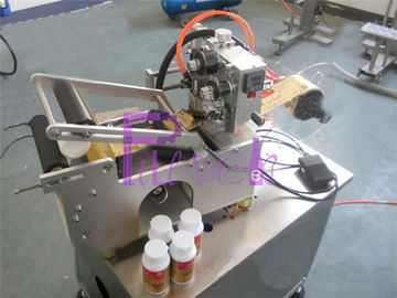 Mesin Pelabelan Botol Semi Otomatis untuk Label Stiker dengan printer pengkode tanggal