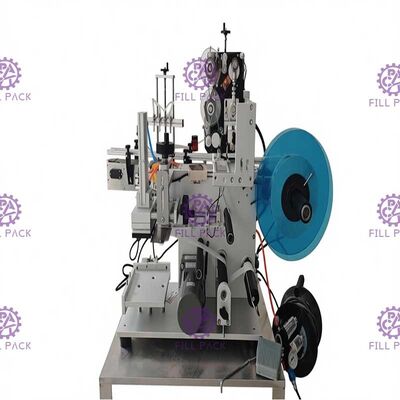 Mesin Pelabelan Botol Stiker Perekat 1800BPH Semi Otomatis Untuk Botol Persegi 3 Sisi