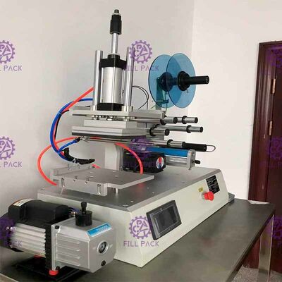 Mesin Pelabelan Botol Persegi Datar 2000BPH Stoples Stiker Perekat Semi Otomatis