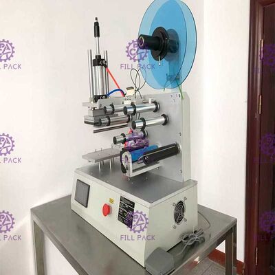 Mesin Pelabelan Botol Persegi Datar 2000BPH Stoples Stiker Perekat Semi Otomatis