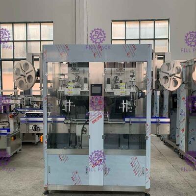 Mesin Pelabelan Botol Hewan Peliharaan 1L Aplikator Lengan Motor Panasonic 400BPM