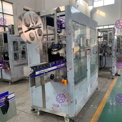 Mesin Pelabelan Botol Hewan Peliharaan 1L Aplikator Lengan Motor Panasonic 400BPM