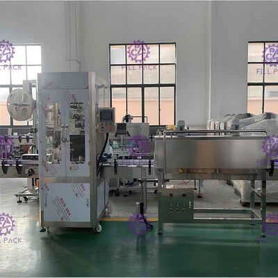 SUS304 Filling Hot Shrink Sleeve Labeling Machine Movable Dengan Roda