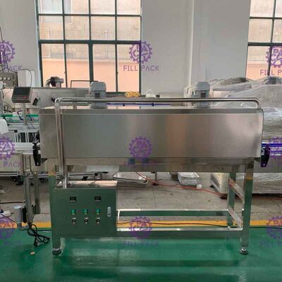 SUS304 Filling Hot Shrink Sleeve Labeling Machine Movable Dengan Roda