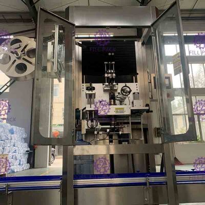 0-50BPM Stainless Steel Gallon Botol Labeling Mesin PLC Control