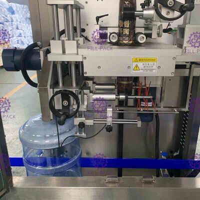 0-50BPM Stainless Steel Gallon Botol Labeling Mesin PLC Control