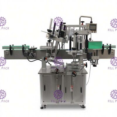 Double Sided Sticker Labeling Machine Untuk Akurasi Botol Glass Beer +/- 1mm