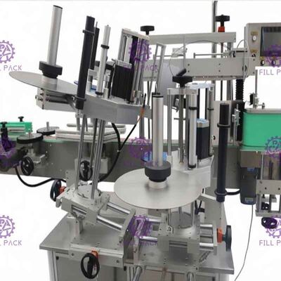 Double Sided Sticker Labeling Machine Untuk Akurasi Botol Glass Beer +/- 1mm