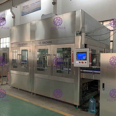 6 Kepala 600BPH Layar Sentuh Air Minum Mchine Pembotolan Dengan Capper