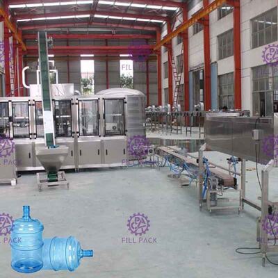 PLC Kontrol Liquid Mengisi Mesin Dengan Stainless Steel Gallon Holder
