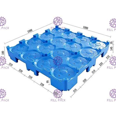 Warna Disesuaikan 5 Lapisan Bawah Pallet Plastik Daur Ulang Untuk Botol Air 5 Galon
