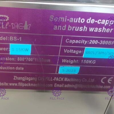 5 Galon Semi Auto Decapper Mesin Pengisian Air Dengan Memeriksa Jendela