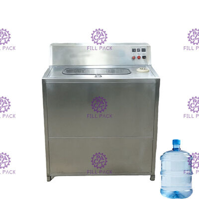 Kepala ganda Semi Automatic Kaca Botol Membersihkan Mesin Untuk Minuman Filling Baris