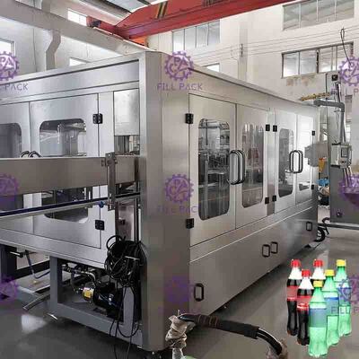 PLC Kontrol 3 in 1 berkarbonasi Minuman Filling Machine Untuk Putaran 0.3L-2L PET Botol