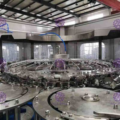 Stainless Steel berkarbonasi minuman mengisi mesin, mesin otomatis pembatasan CSD botol