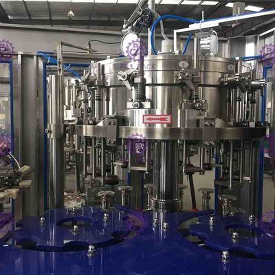 Kaca Plastik PET 3 In 1 Monobloc Sparkling Water Wine Bottling Machine / Peralatan / Line / Tanaman / Sistem