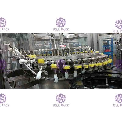 3 In 1 Minuman Berkarbonasi Mengisi Mesin Capping Botol Kaca Monobloc Dengan Tutup Aluminium