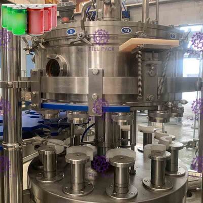 PET / Tin Can berkarbonasi Minuman Filling Machine, Filling Otomatis Penuh Capping Machine