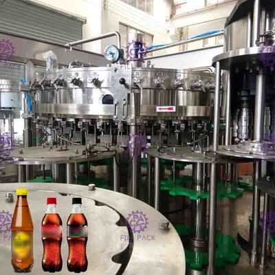 Botol Plastik PET Minuman Berkarbonasi Garis pengisian minuman ringan dingin