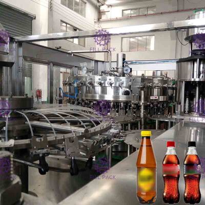 Otomatis 8000BPH Plastik Soft Drink Filling Baris Untuk Minuman berkarbonasi