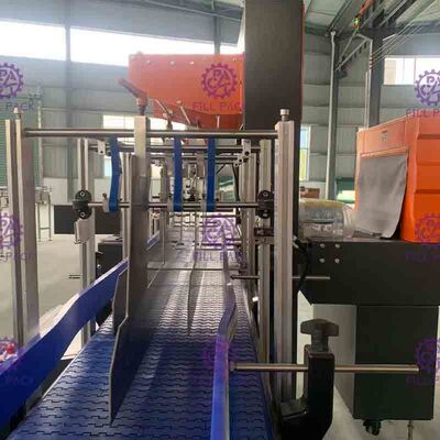 Automatic L Type PE Shrink Film Wrapper Air Minuman PET Glass Bottle Can Equipment