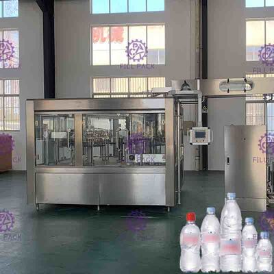 3 in 1 Monoblock Botol Filling Machine Non-karbonasi Minum Dengan Kontrol PLC