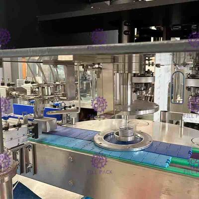 6000CPH 4 Kepala Minuman Aluminium Dapat Menyegel Mesin Hemat Energi