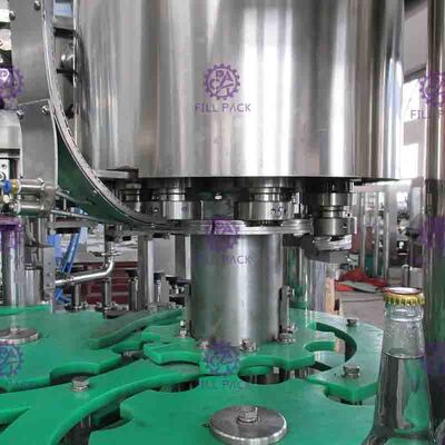 Botol bir 3-in-1 Membilas Filling Capping Machine, Liquid Filler Peralatan