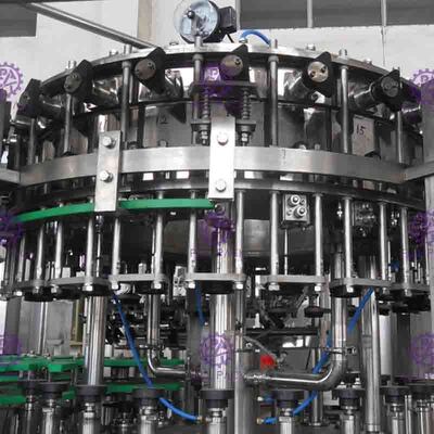 Botol bir 3-in-1 Membilas Filling Capping Machine, Liquid Filler Peralatan