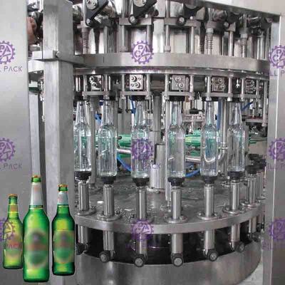 3 In 1 Glass Bottle Beer Washing Filling Capping Production Line Dengan Crown Cap