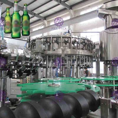 Beer Kecepatan Tinggi Filling Machine Kaca Botol Filler Peralatan, Tekanan Seimbang
