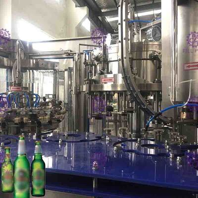 Aseptic Monoblock Beer Filling Machine berkarbonasi Minuman Botol Mesin Filler