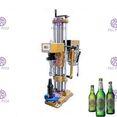 Semi Otomatis Minuman Berkarbonasi Mengisi Mesin Capping Manual Tangan Tekan Botol Kaca Bir