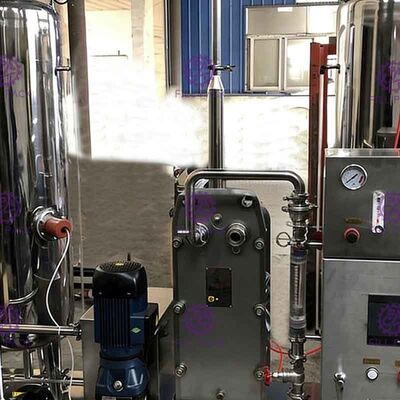 Tangki Ganda Dengan Pabrik Penukar Piring Carbonating Untuk CO2 Mixer 1500L / H