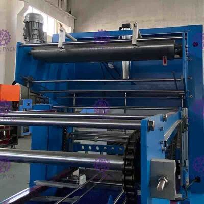 Linear Shrink Wrapper Sepenuhnya Otomatis Untuk Peralatan Pengemasan Botol Plastik Dengan Film Cetak