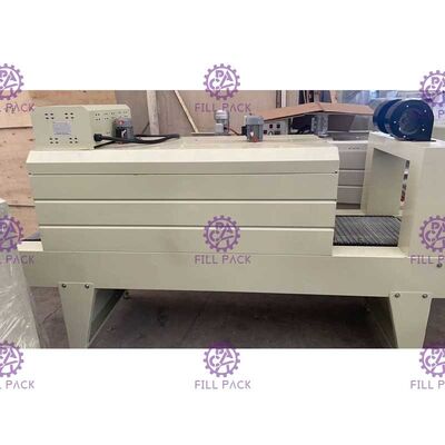 Semi Otomatis PE Film Wrapping Cutting Shrink Tunnel Packing Machine