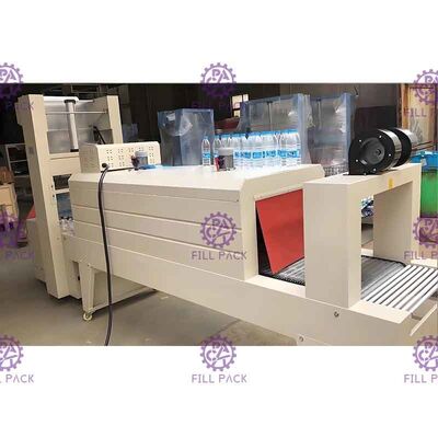 Semi Otomatis PE Film Wrapping Cutting Shrink Tunnel Packing Machine