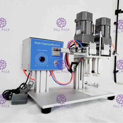 Semi Otomatis Desktop Pneumatic Screw Capping Machine Untuk Botol Plastik Semprot