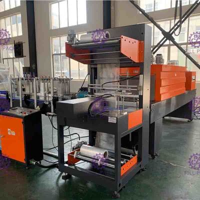 L Jenis Shrink Packing kontrol mesin PLC Untuk Line Produksi Otomatis