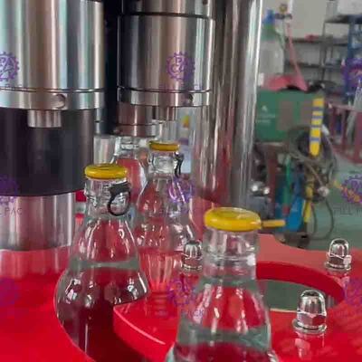 Mesin Pengisian Minuman Berkarbonasi 3000BPH / Tutup Cincin Penarik Botol Kaca Minuman Ringan