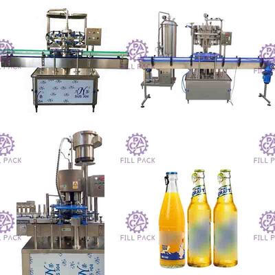 Mesin Pengisian Minuman Berkarbonasi 3000BPH / Tutup Cincin Penarik Botol Kaca Minuman Ringan