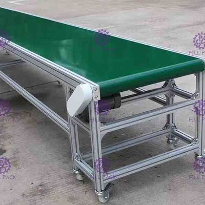 SUS201 Linear PVC Bottle Conveyor Belt Gesekan Rendah Dengan Motor Kecepatan