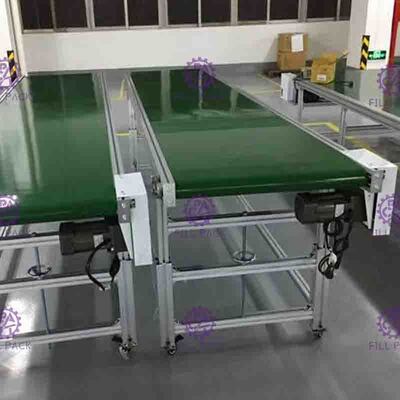 SUS201 Linear PVC Bottle Conveyor Belt Gesekan Rendah Dengan Motor Kecepatan